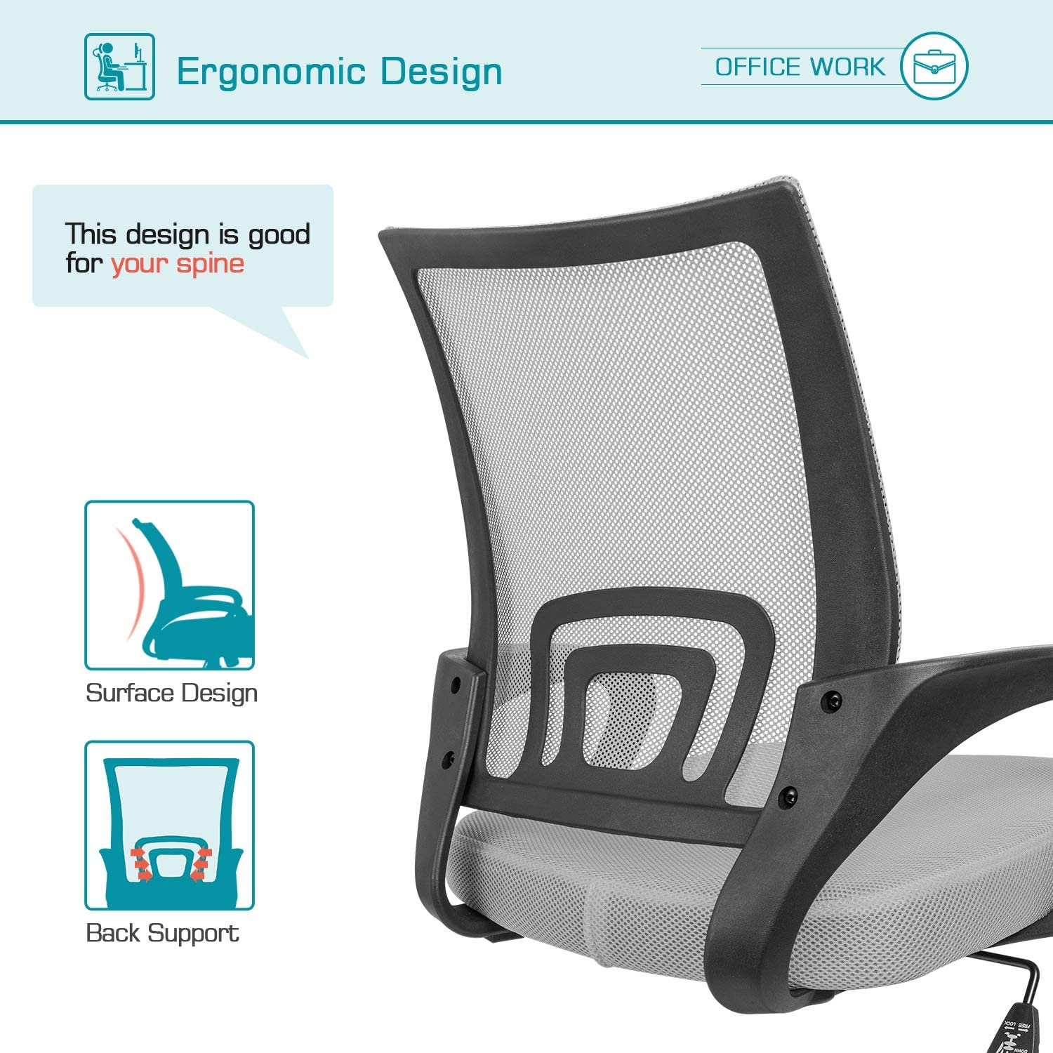 homall-office-mesh-chair-b-rostuhl-grau-h-henverstellbar-mesh image 6
