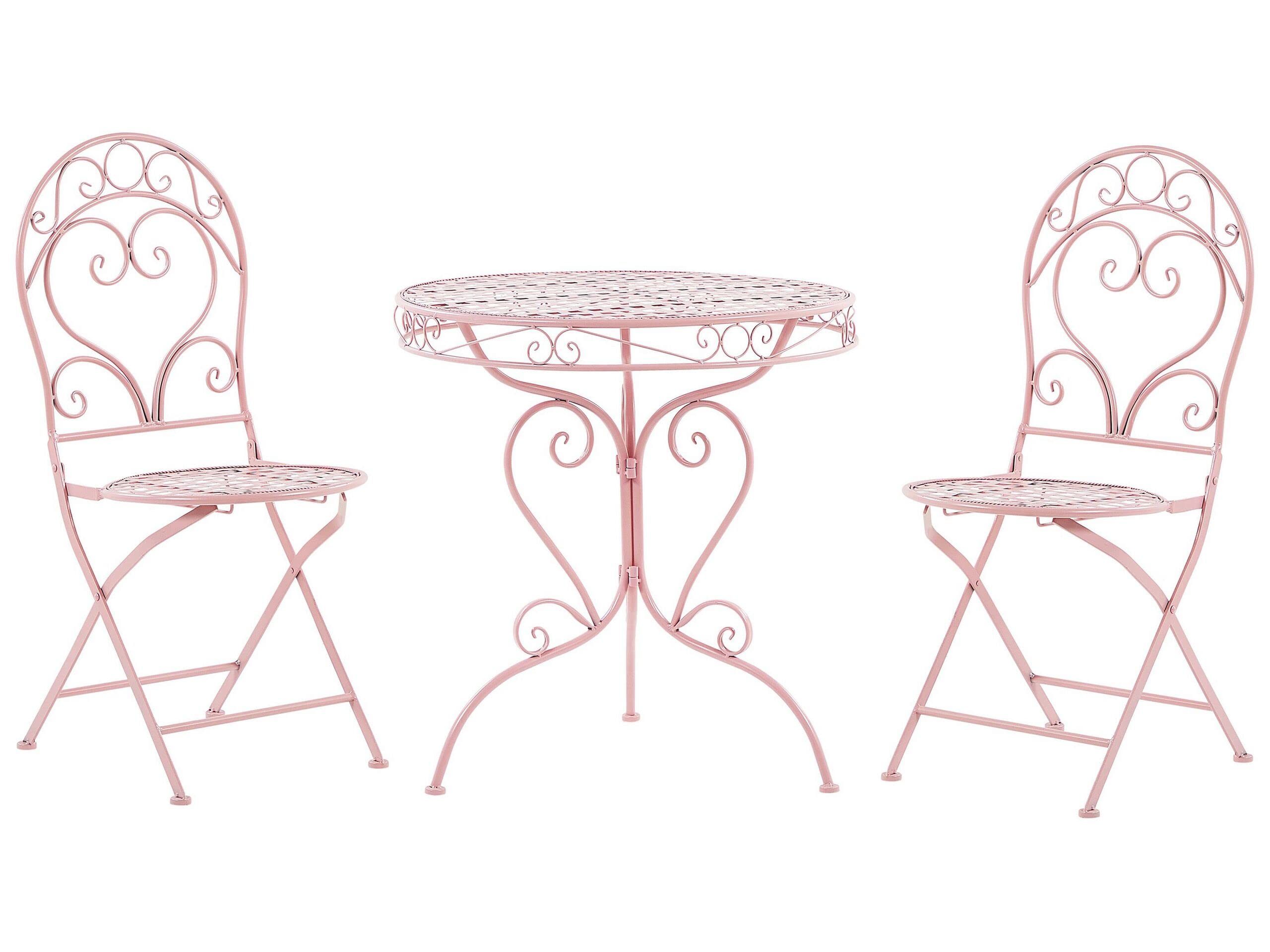 beliani-albinia-balkonset-rosa-3-teilig-bistro-70-cm image 1