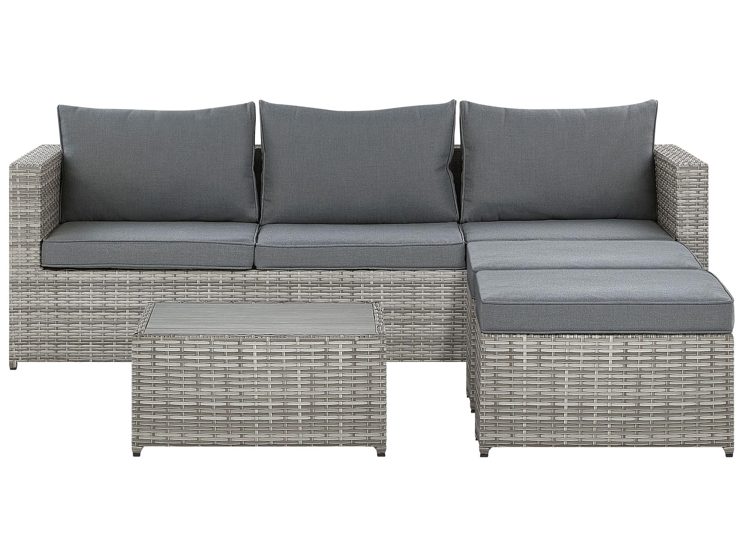 beliani-sabbia-lounge-set-polyrattan-grau-l-form-ottomanen image 1