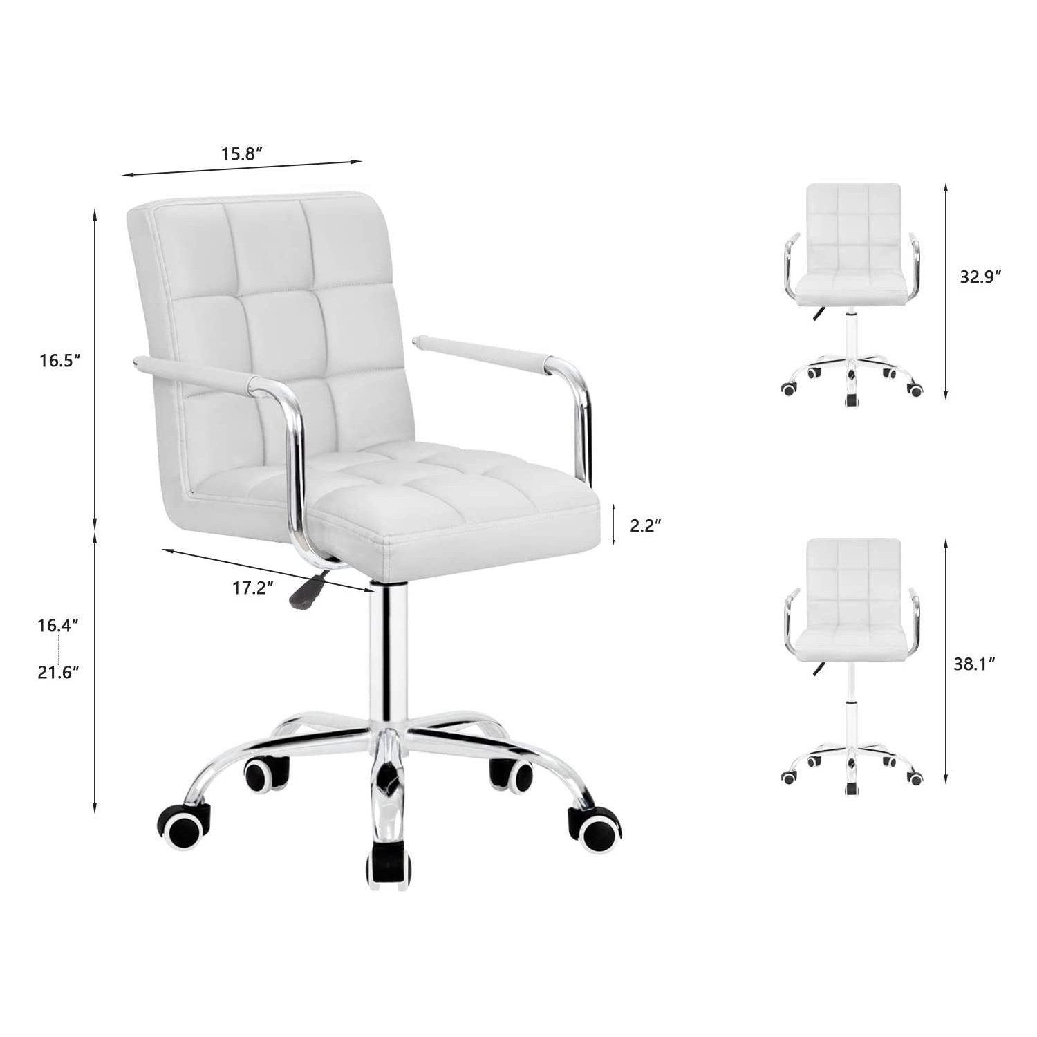homall-office-leather-chair-b-rostuhl-schwarz image 7