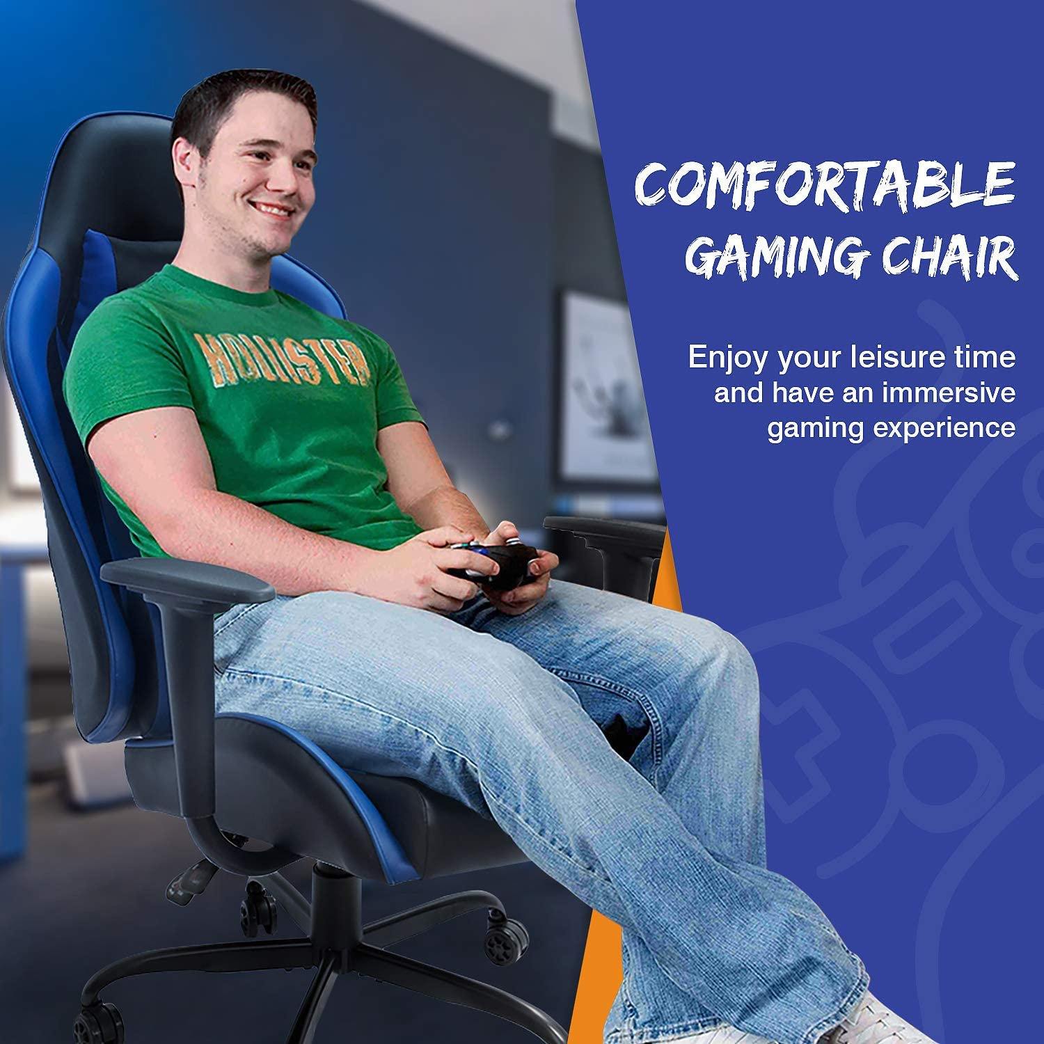 homall-gaming-stuhl-b-rostuhl-pu-leder-blau-h-henverstellbar image 5