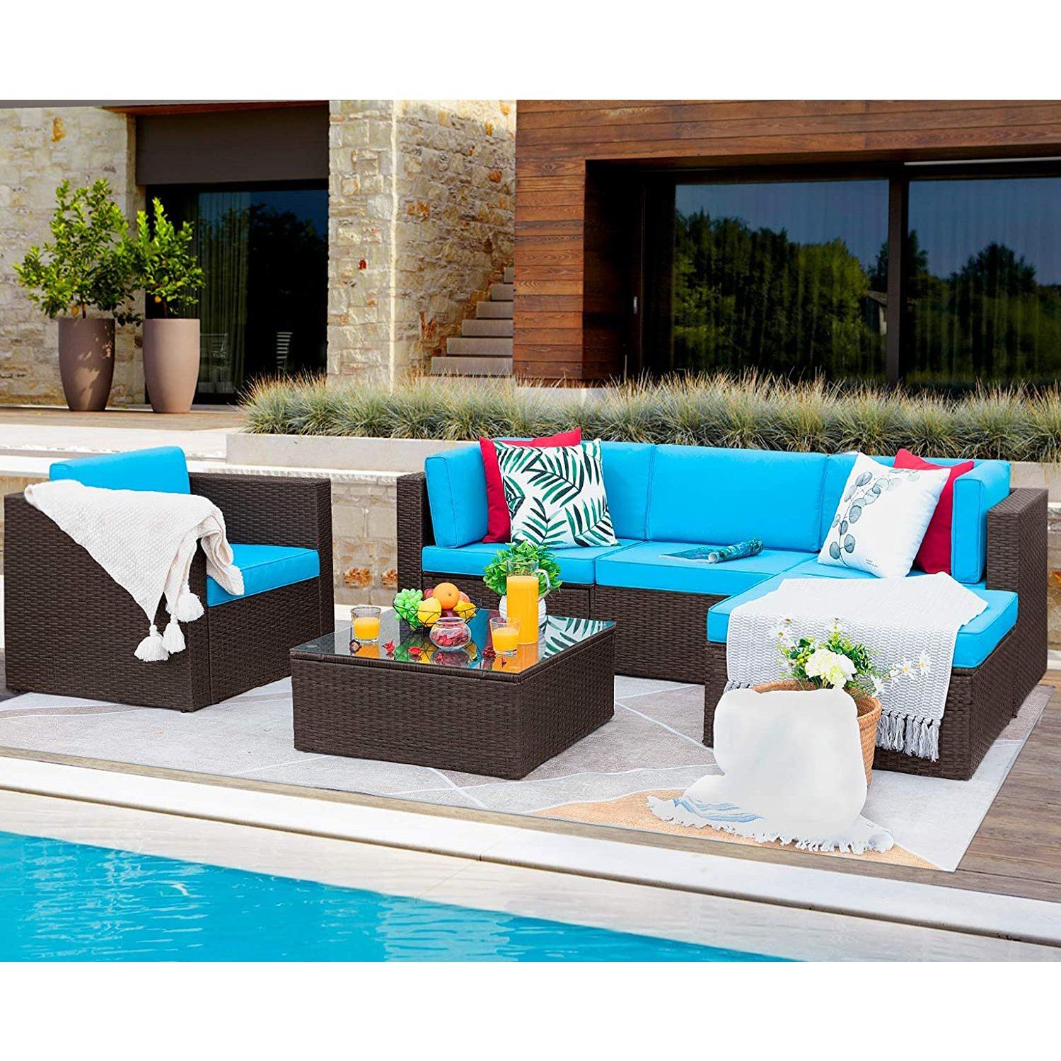 homall-rattanm-bel-lounge-set-beige-6-teilig-wetterfest image 6