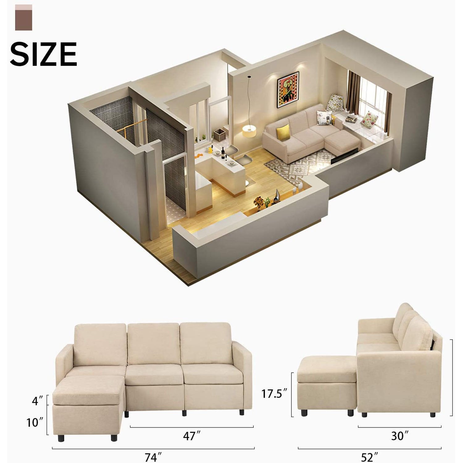 homall-sofa-ecksofa-l-form-beige-leinenoptik-mit-ottoman image 7
