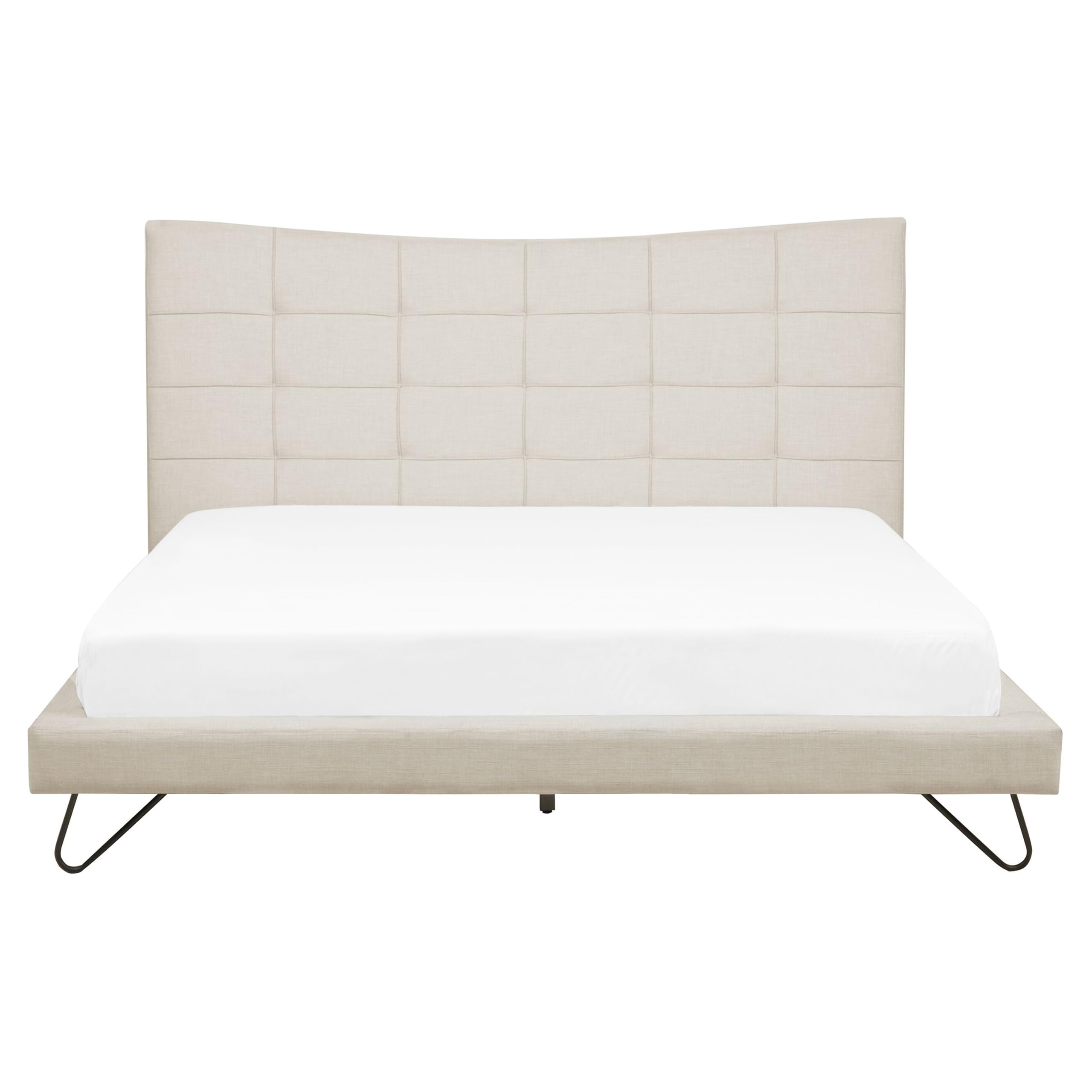 beliani-lannion-polsterbett-160x200-beige-leinenoptik-mit-lattenrost image 3