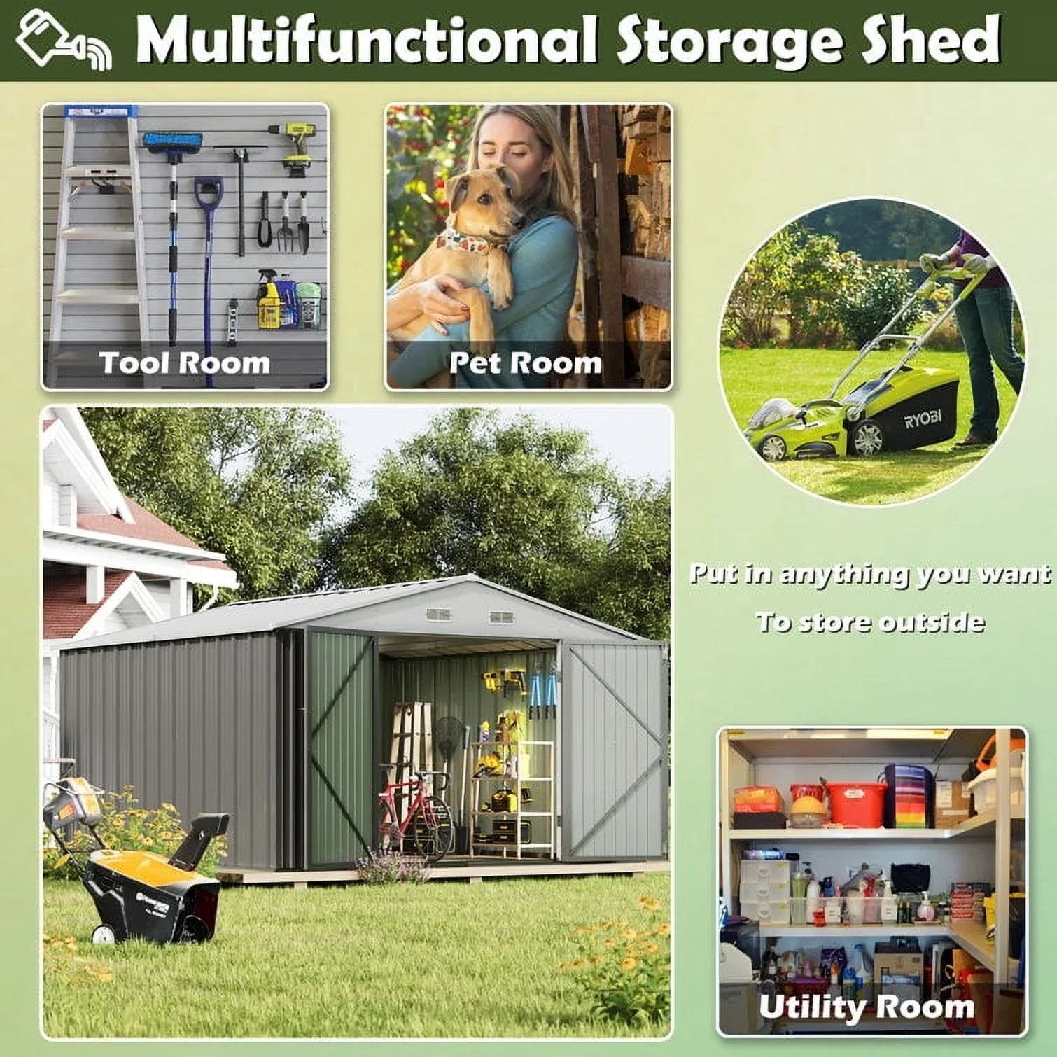 homall-metal-shed-ger-tehaus-metall-grau-10x10ft-abschlie-bar image 4