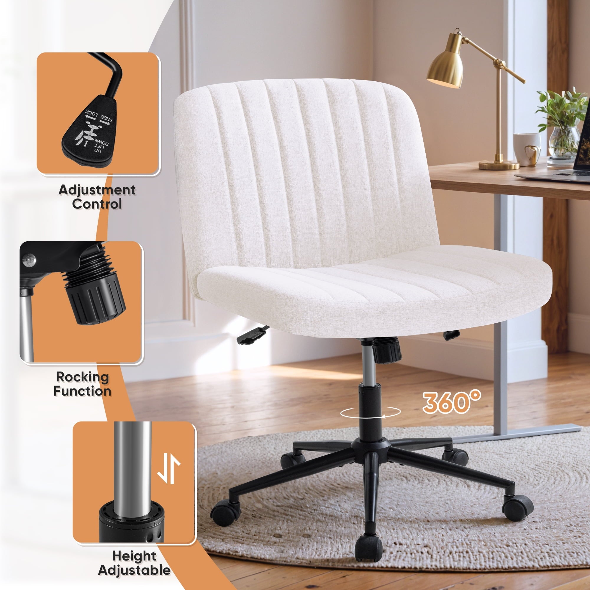 homall-office-mesh-chair-b-rostuhl-grau-ohne-armlehne-rollen image 4