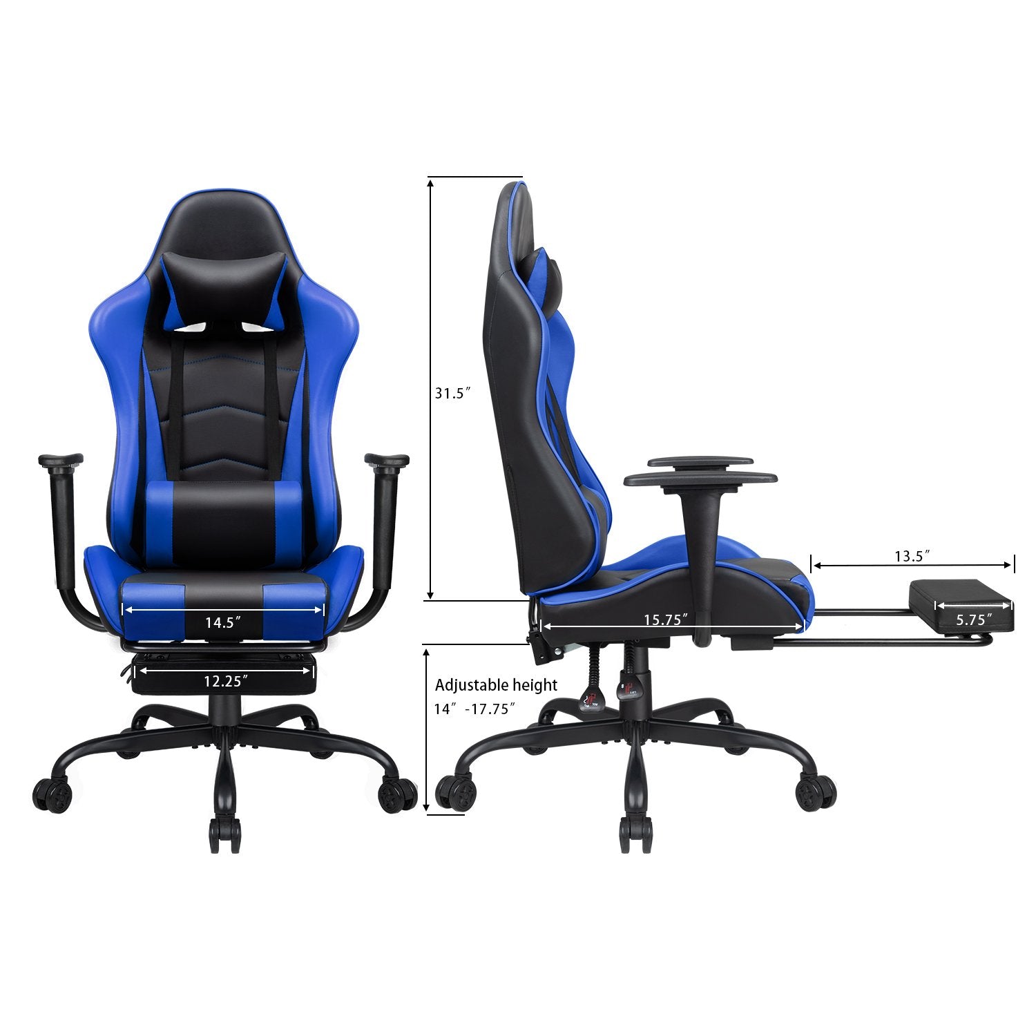 homall-gaming-desk-gamer-stuhl-blau-mit-fu-st-tze-pu-leder image 5