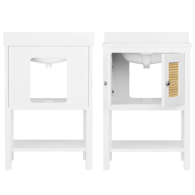 homall-waschtisch-mit-unterschrank-wei-61cm-keramik-rattan image 1