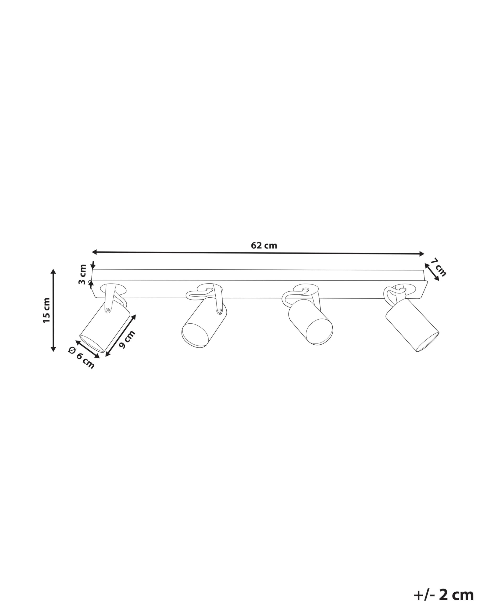 beliani-klip-deckenspot-4-flammig-wei-metall-schwenkbar image 3