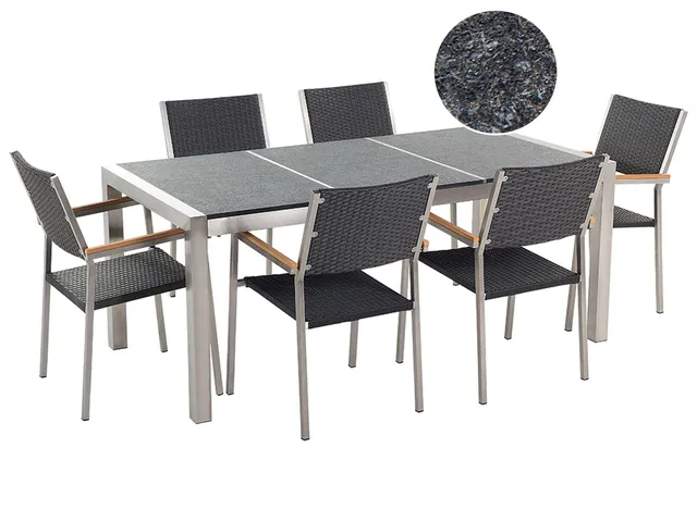 beliani-gartenm-bel-set-180-cm-mit-6-rattanst-hlen-schwarz-grau image 1