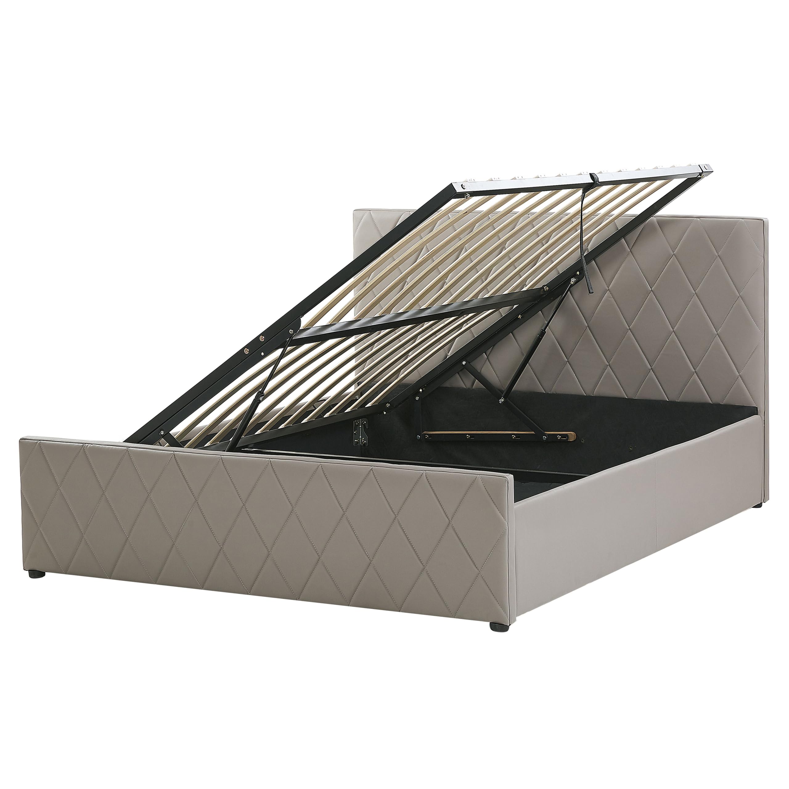 beliani-rochefort-doppelbett-160x200-bettkasten-grau-kunstleder image 7