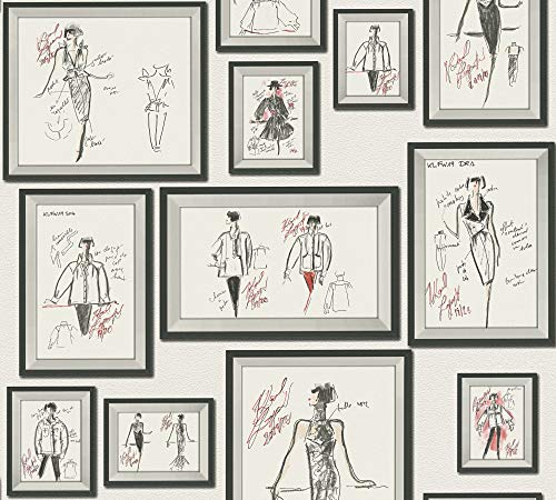 architects-paper-karl-lagerfeld-378463-vliestapete-grau-sketch image 8