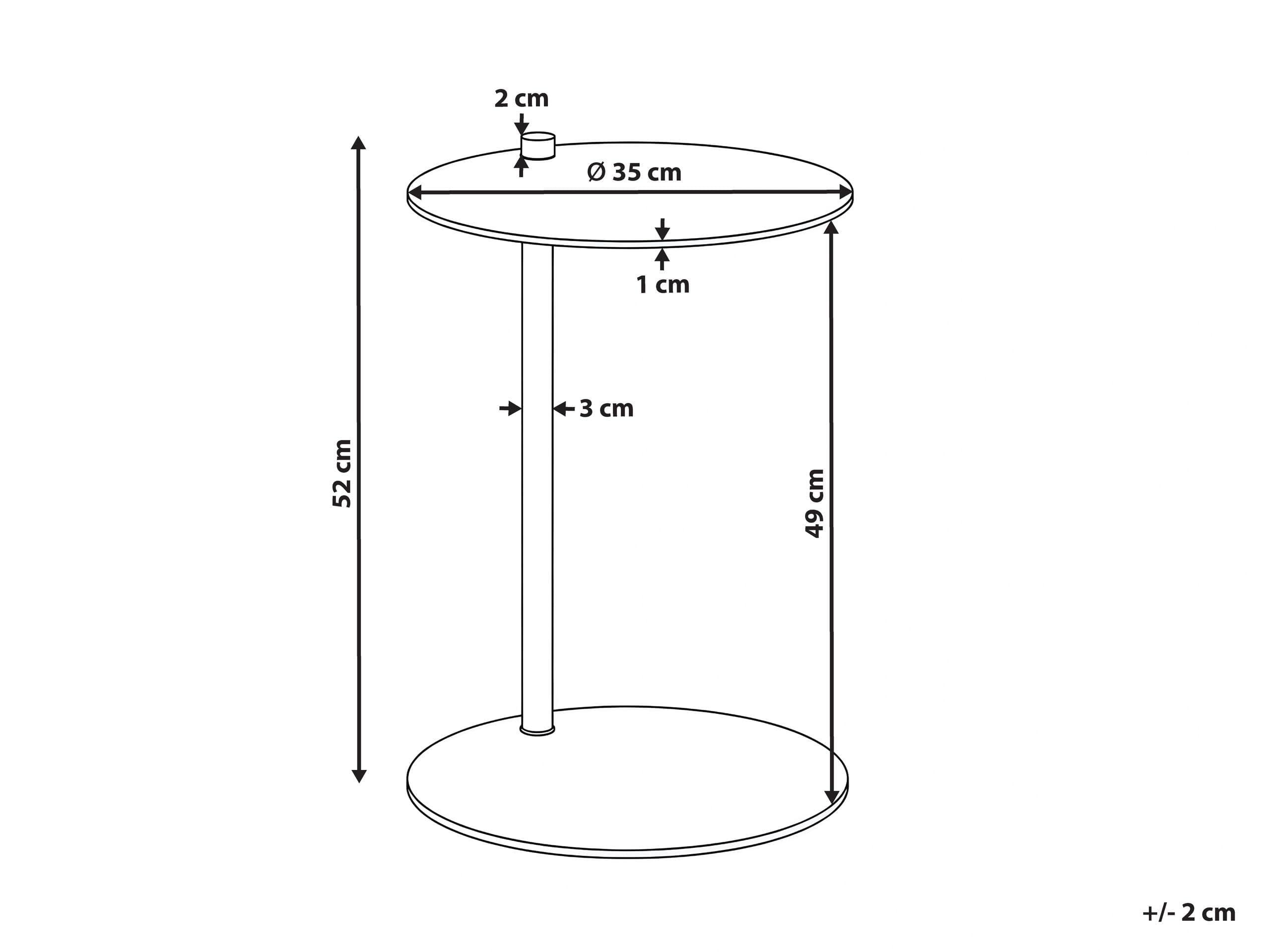 beliani-kensico-beistelltisch-rosa-metall-rund-35x52 image 3