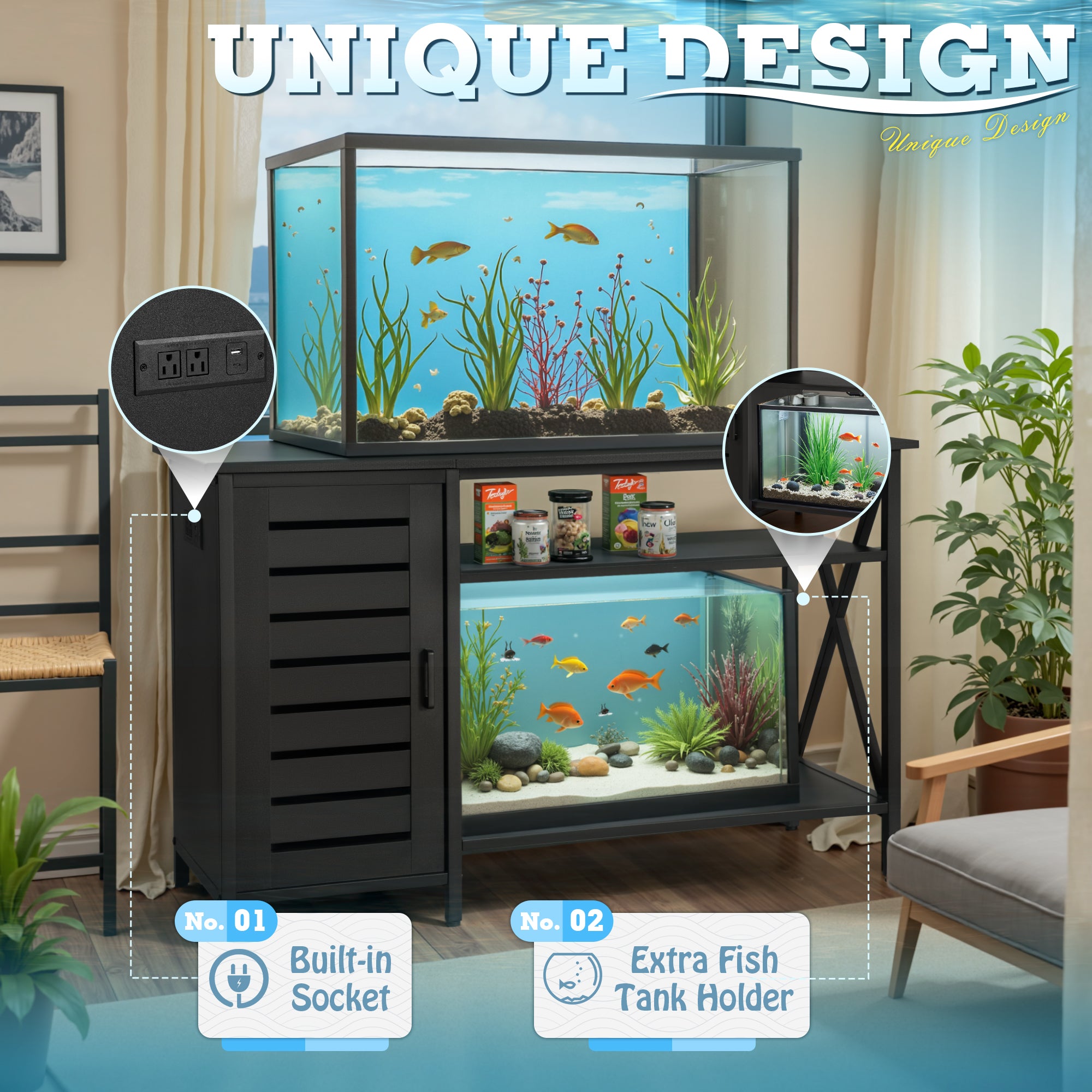 homall-shelf-aquarium-unterschrank-schwarz-55-75-gallonen image 4
