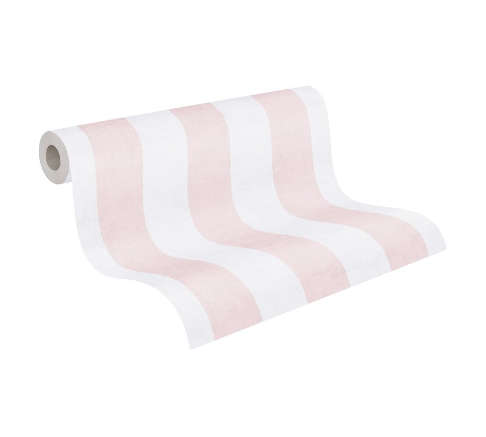 a-s-cr-ation-lilly-luis-streifentapete-creme-rosa image 1