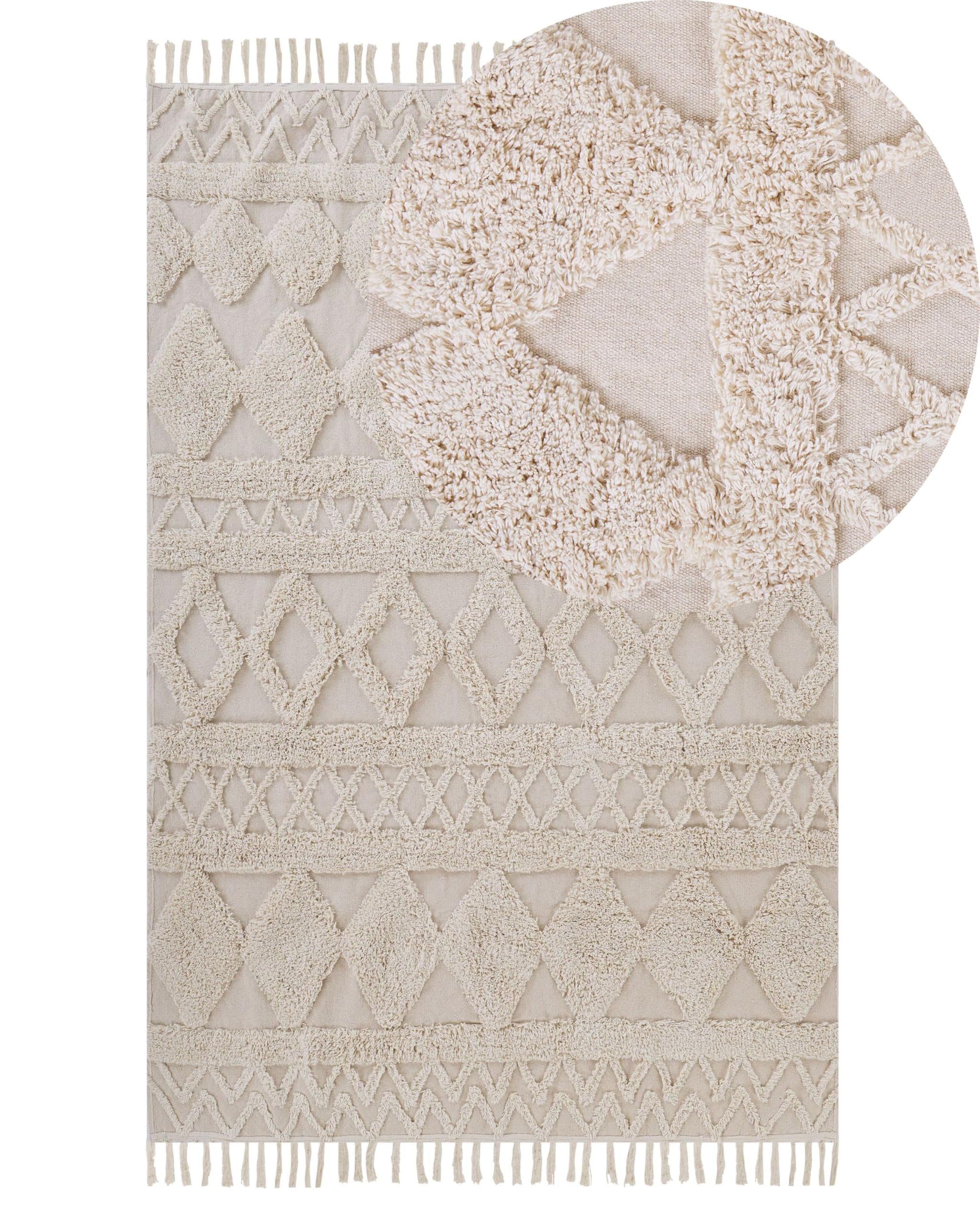 beliani-didim-teppich-baumwolle-beige-140x200-geometrisch image 1