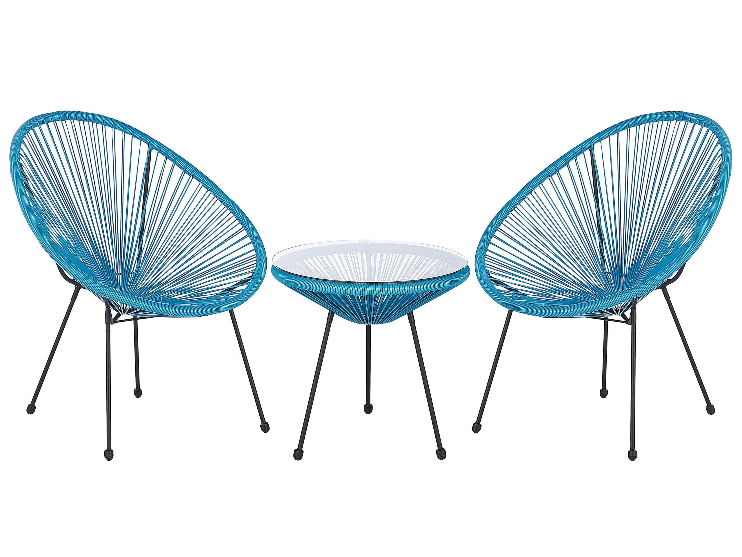 beliani-acapulco-ii-balkonset-blau-rattan-2-st-hle-tisch image 1