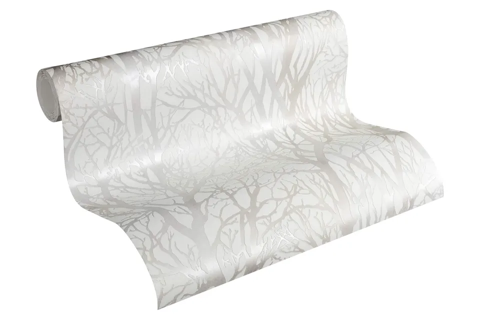 a-s-cr-ation-300941-vliestapete-wald-wei-silber-metallic image 1