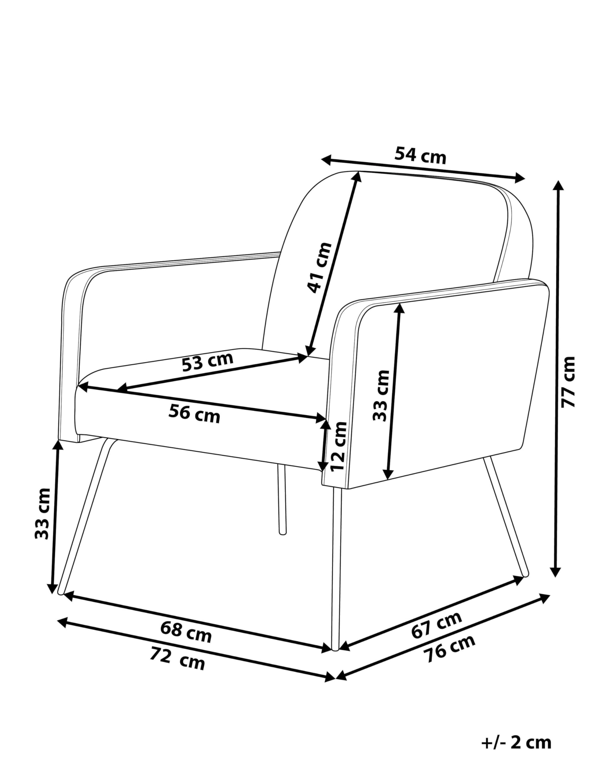 beliani-narken-sessel-samt-grau-metallgestell image 3