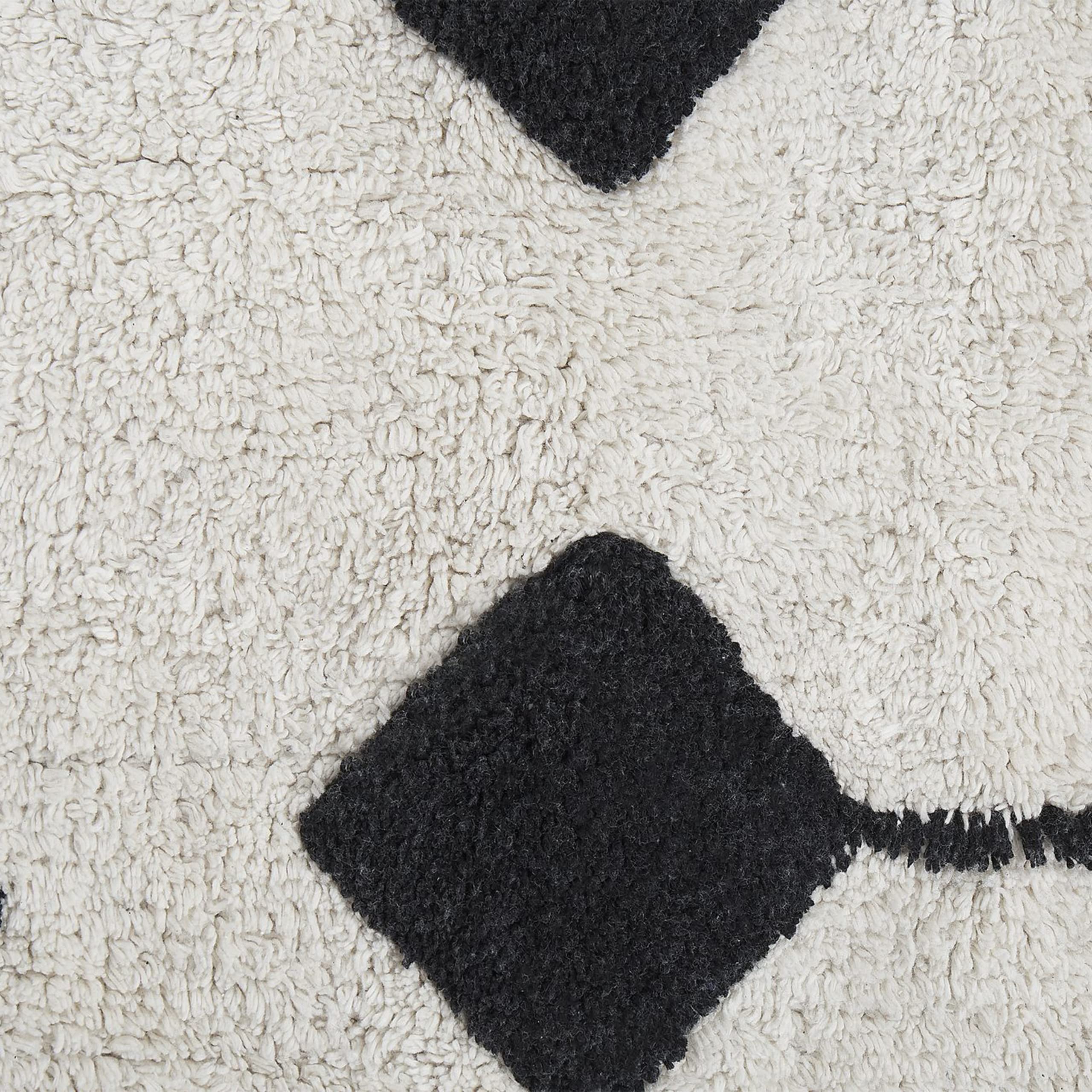 beliani-khemisset-teppich-140x200-wei-schwarz-baumwolle image 4