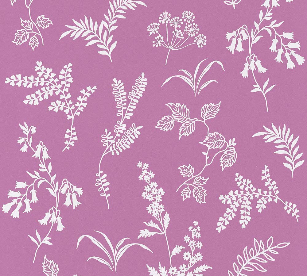 a-s-cr-ation-flavour-366936-papiertapete-lila-wei-floral image 1