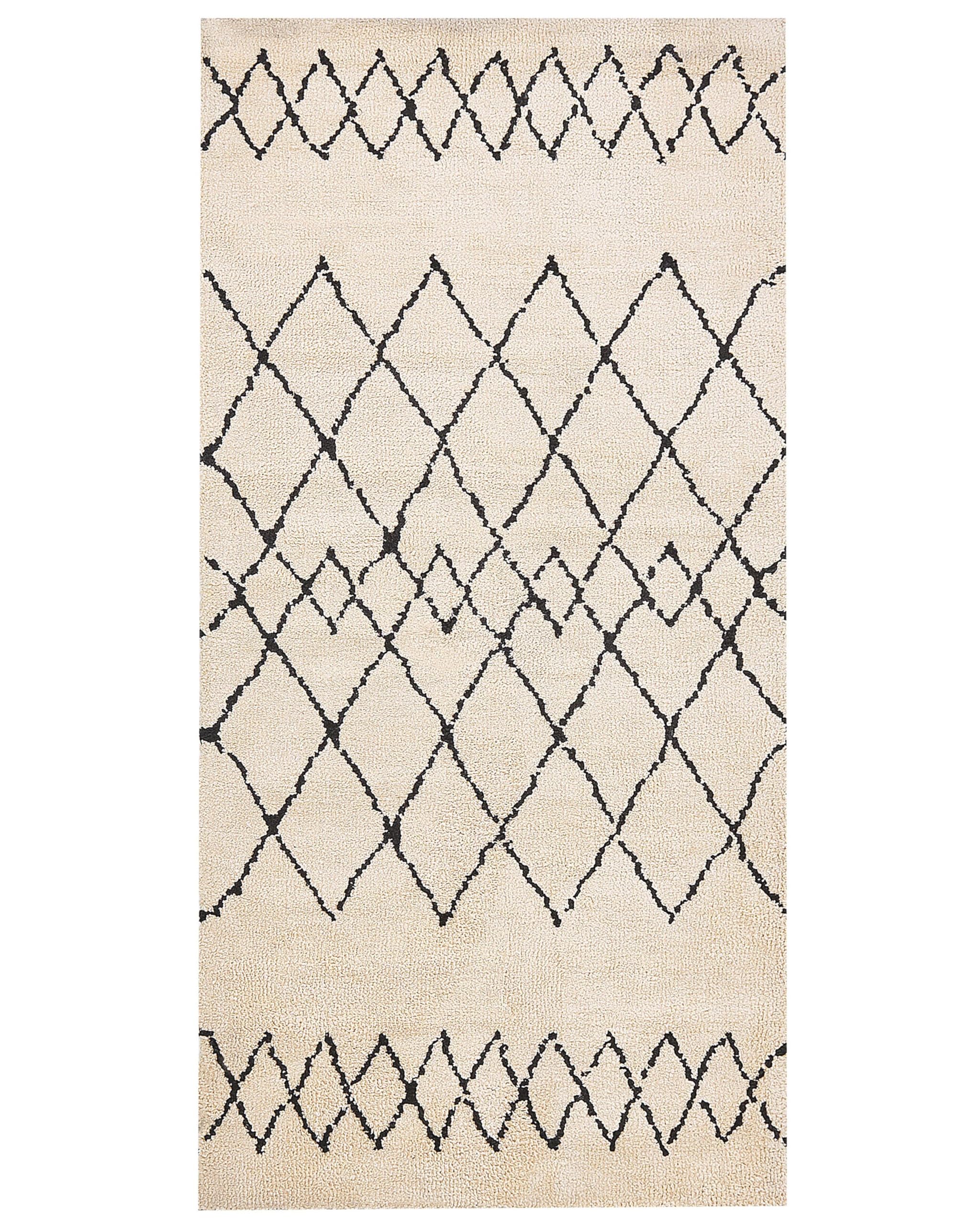 beliani-havsa-teppich-80x150-beige-schwarz-zickzack image 1