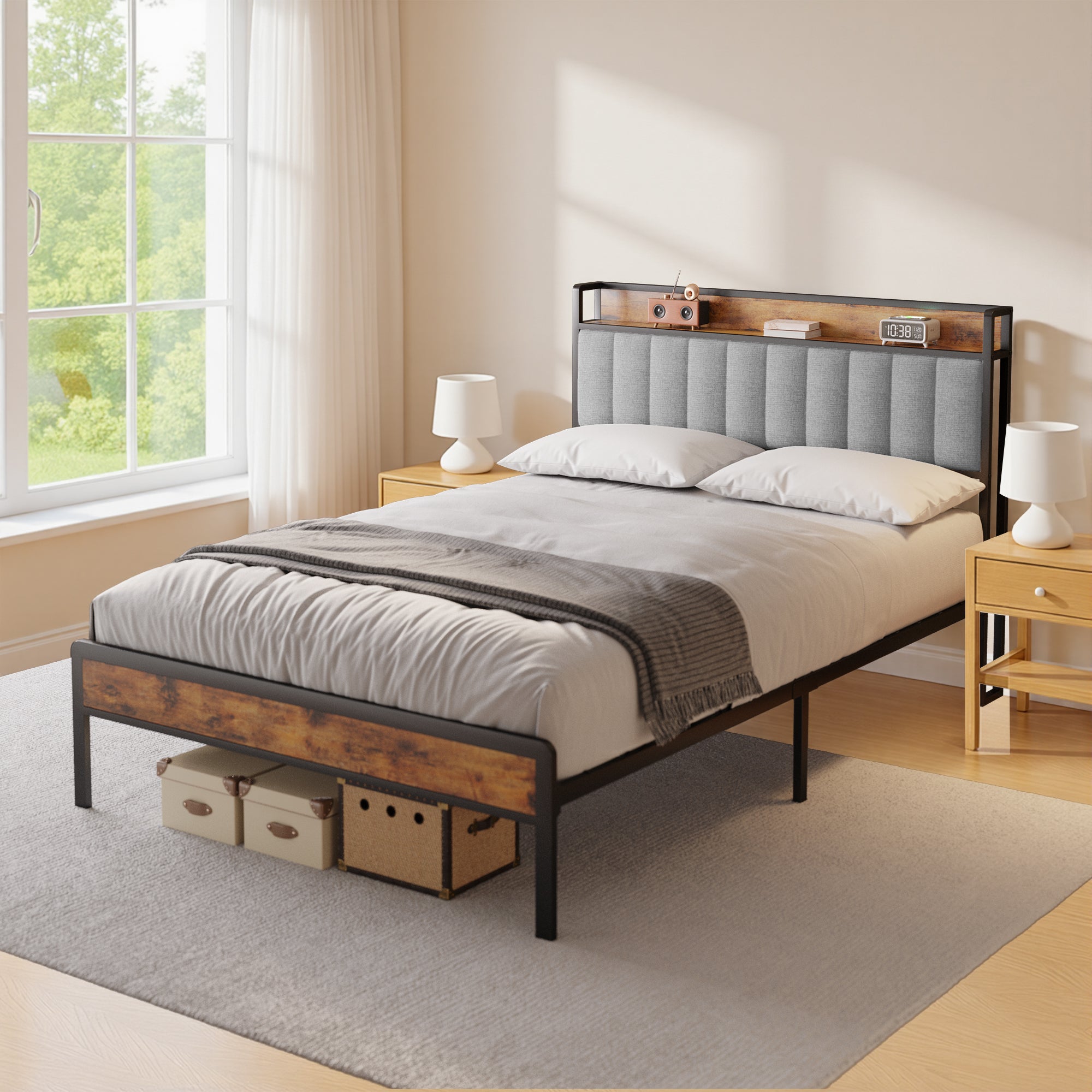 bealife-bf26-doppelbett-140x200-grau-mit-kopfteil image 8