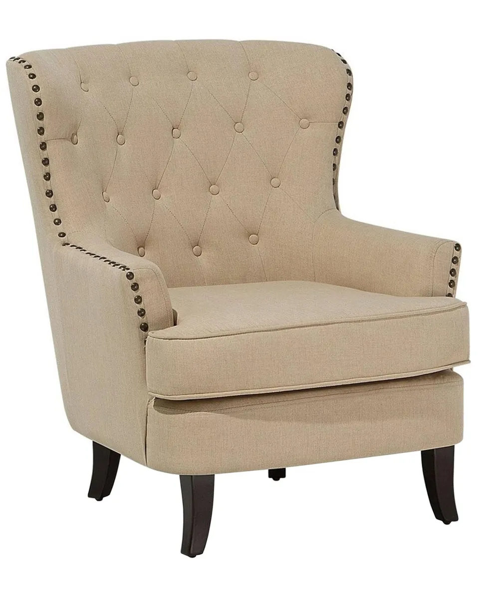 beliani-viborg-ii-sessel-gr-n-stoff-chesterfield-retro image 1