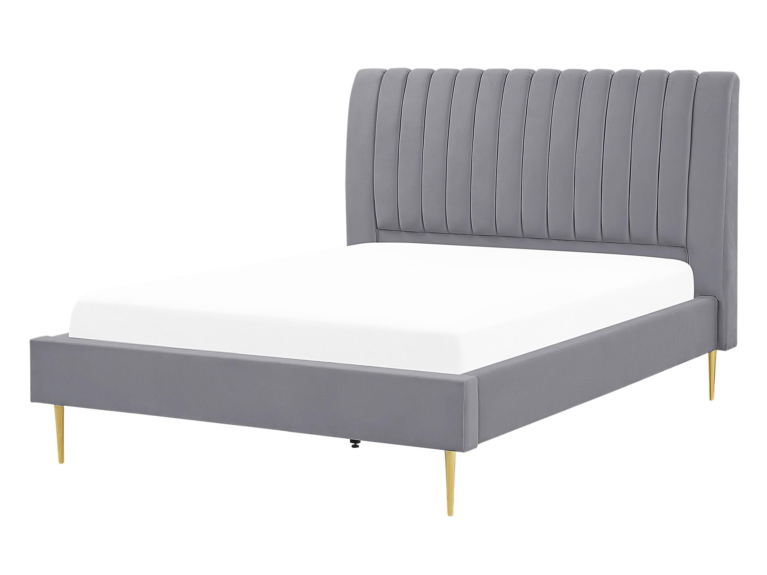 beliani-marville-doppelbett-samt-grau-140x200-cm-lattenrost image 1