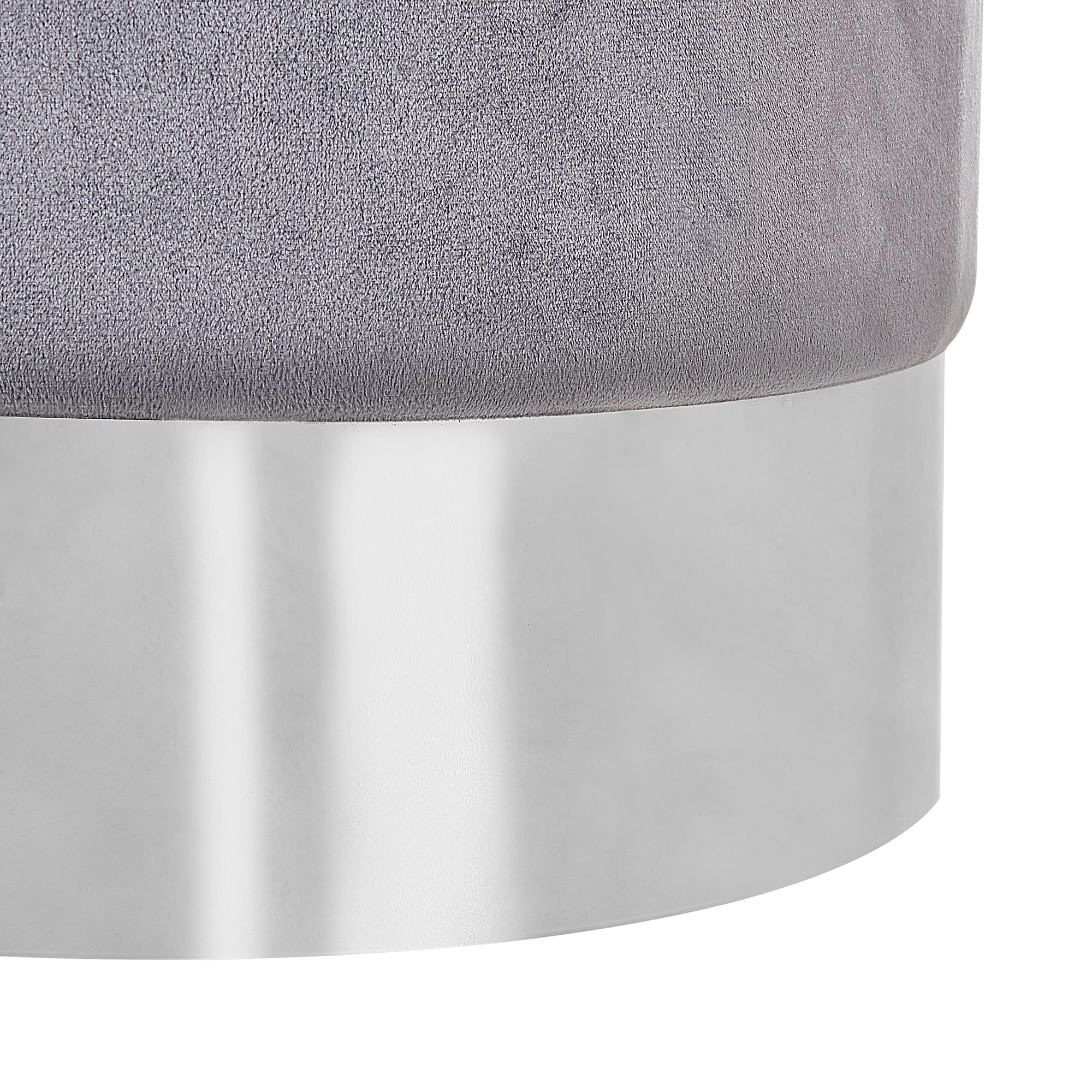 beliani-brigitte-pouf-rund-grau-samt-silber-36x36 image 5