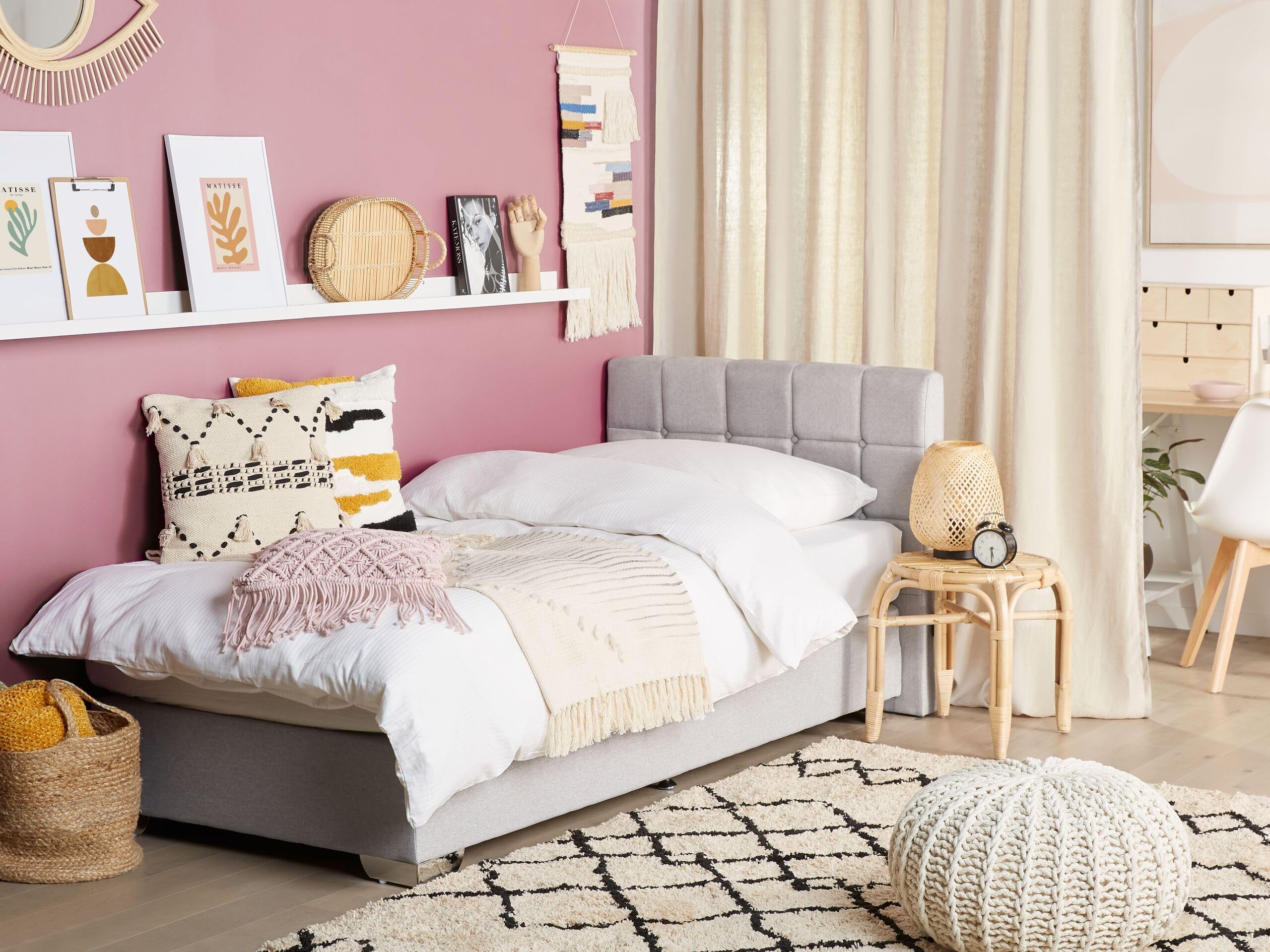 beliani-admiral-boxspringbett-90x200-hellgrau-leinenoptik image 2
