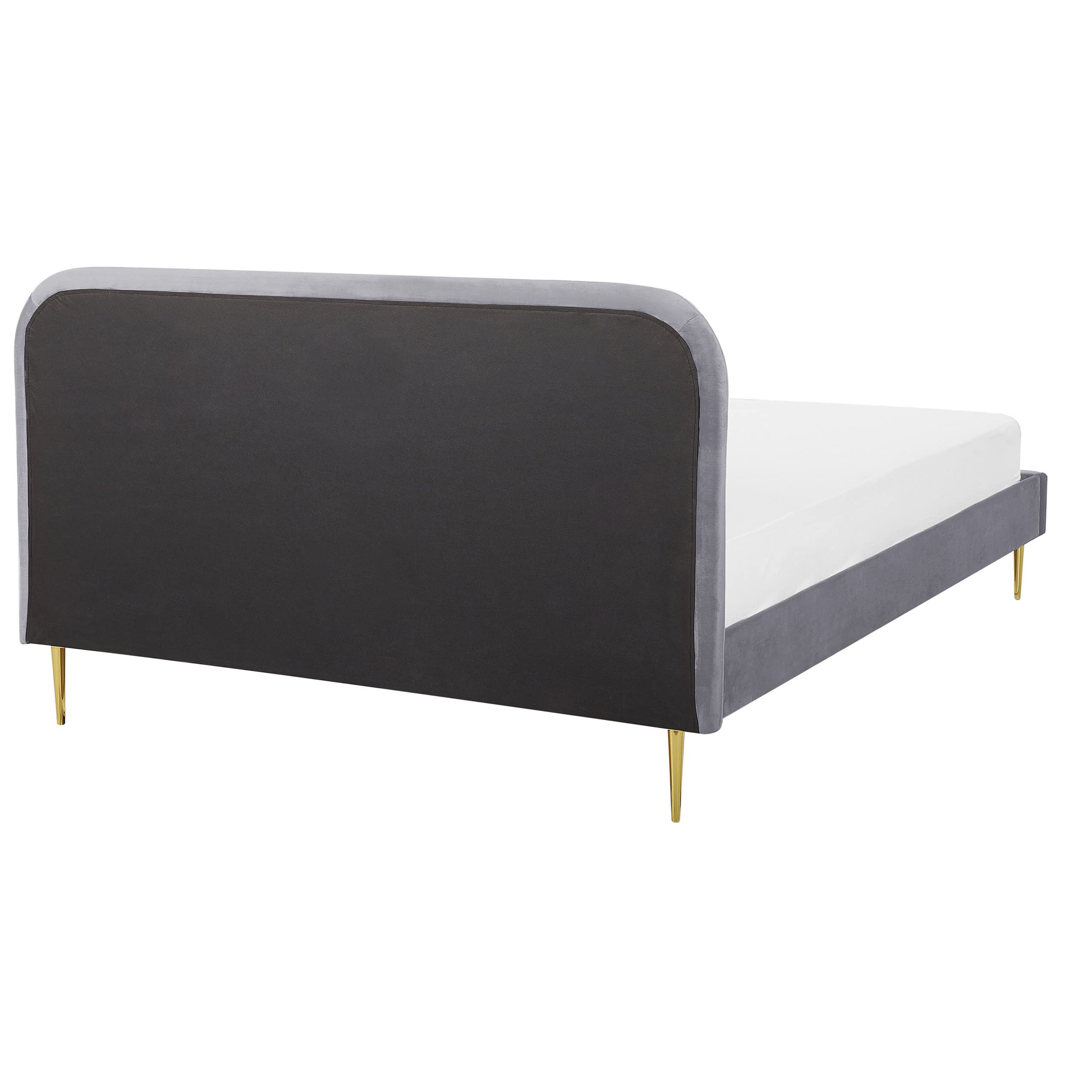 beliani-flayat-polsterbett-samt-160x200-cm-grau-mit-lattenrost image 5