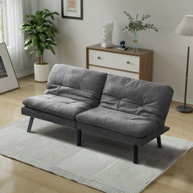 homall-sofa-schlafsofa-verstellbar-dunkelgrau-memory-schaum image 5