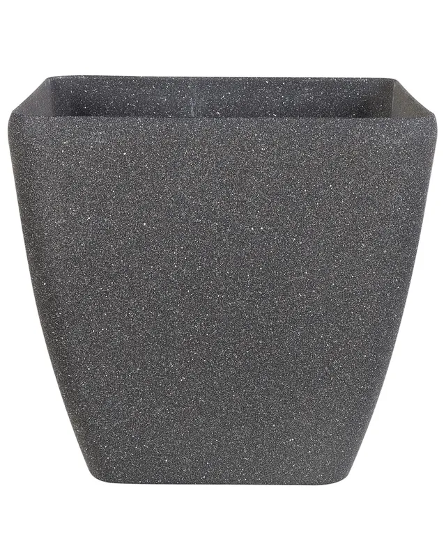 beliani-zeli-blumentopf-42x42-dunkelgrau-stein image 1