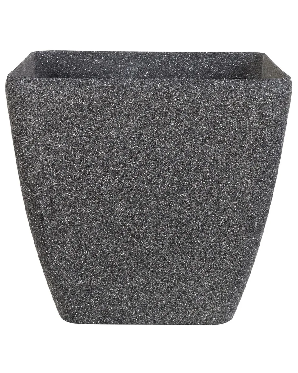 beliani-zeli-blumentopf-42x42-dunkelgrau-stein image 1