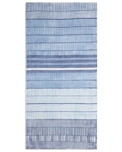 beliani-teppich-80x150-hellblau-viskose-gestreift-kurzflor image 7
