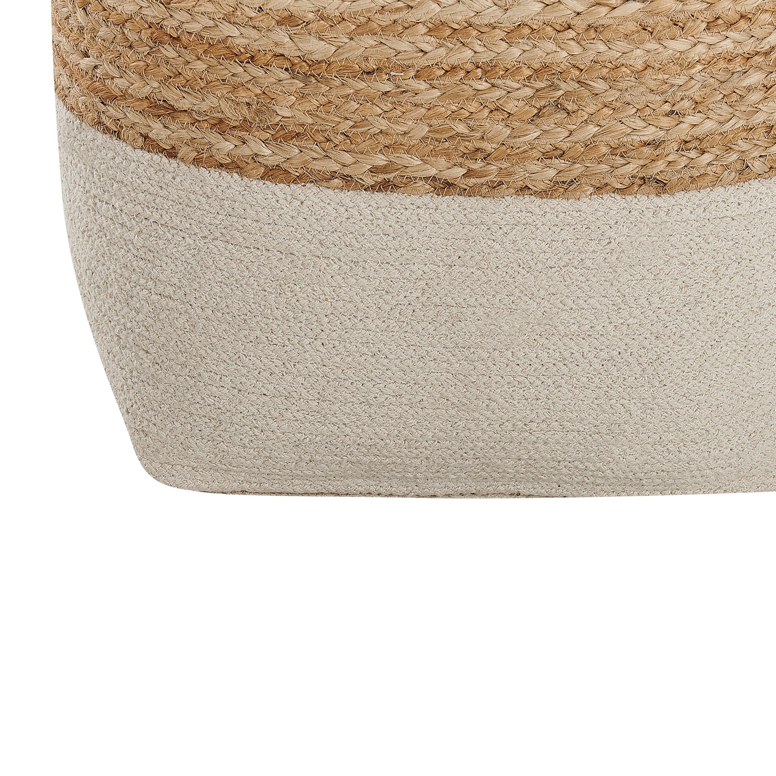beliani-kirama-pouf-quadratisch-beige-jute-baumwolle image 5
