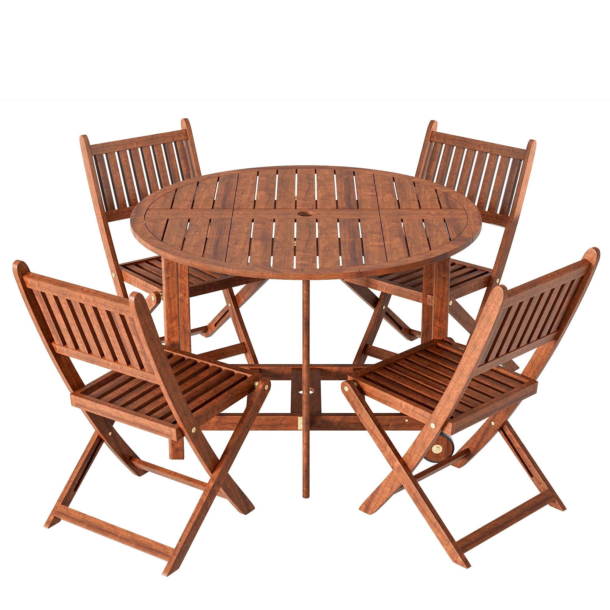 homall-modern-dining-chair-esstisch-set-braun-klappbar image 3