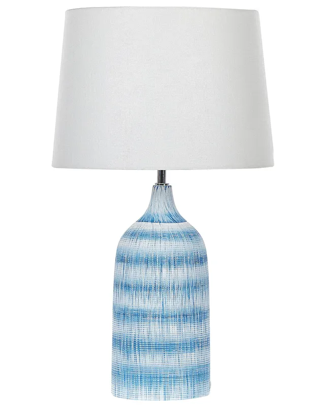 beliani-georgina-tischlampe-keramik-blau-66-cm-wei image 1