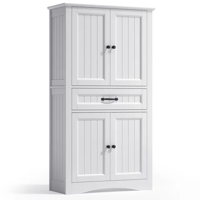 bealife-ap68-hochschrank-wei-73x31x132-4-t-rig-mdf image 1
