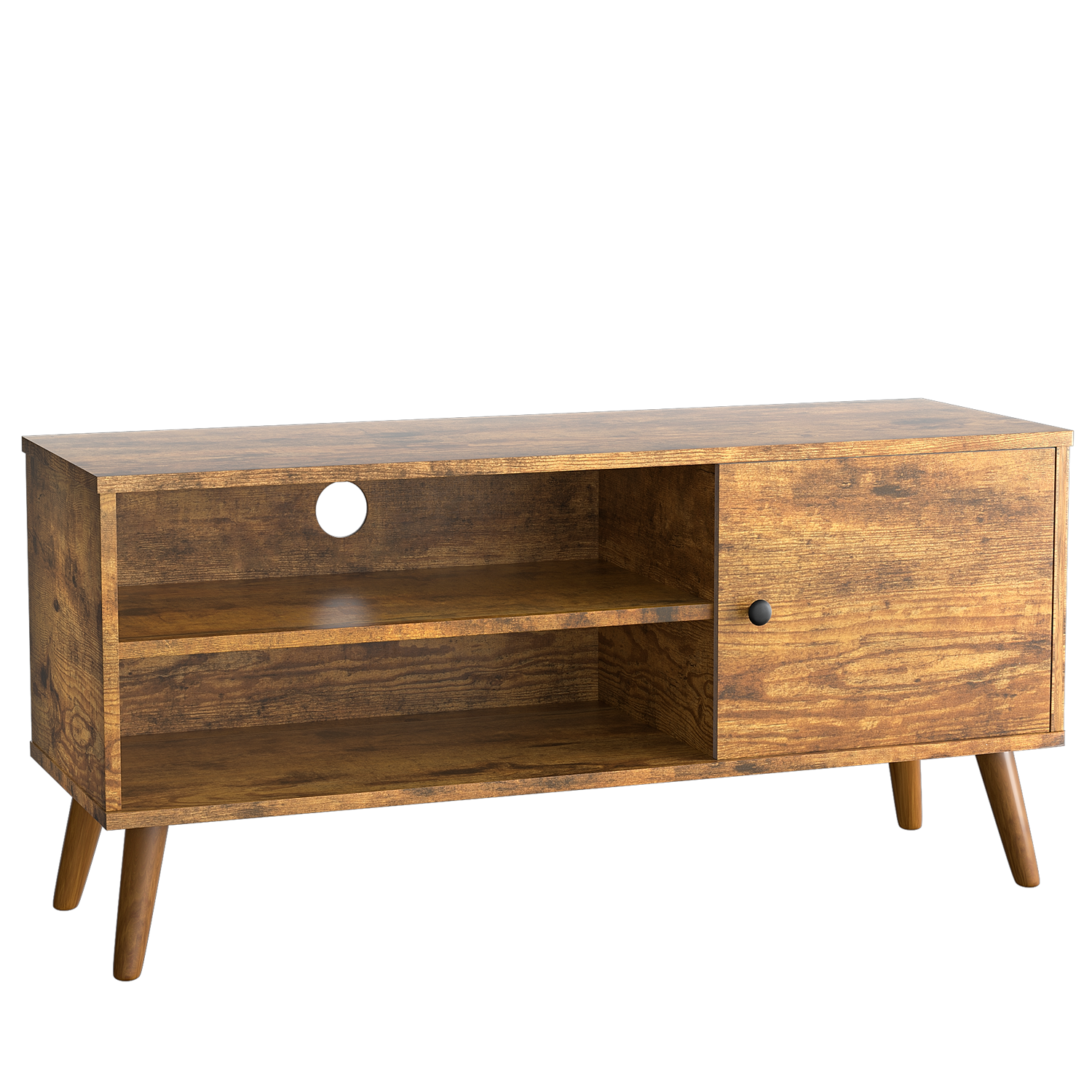 homall-tv-stand-lowboard-retro-holz-100-cm image 1