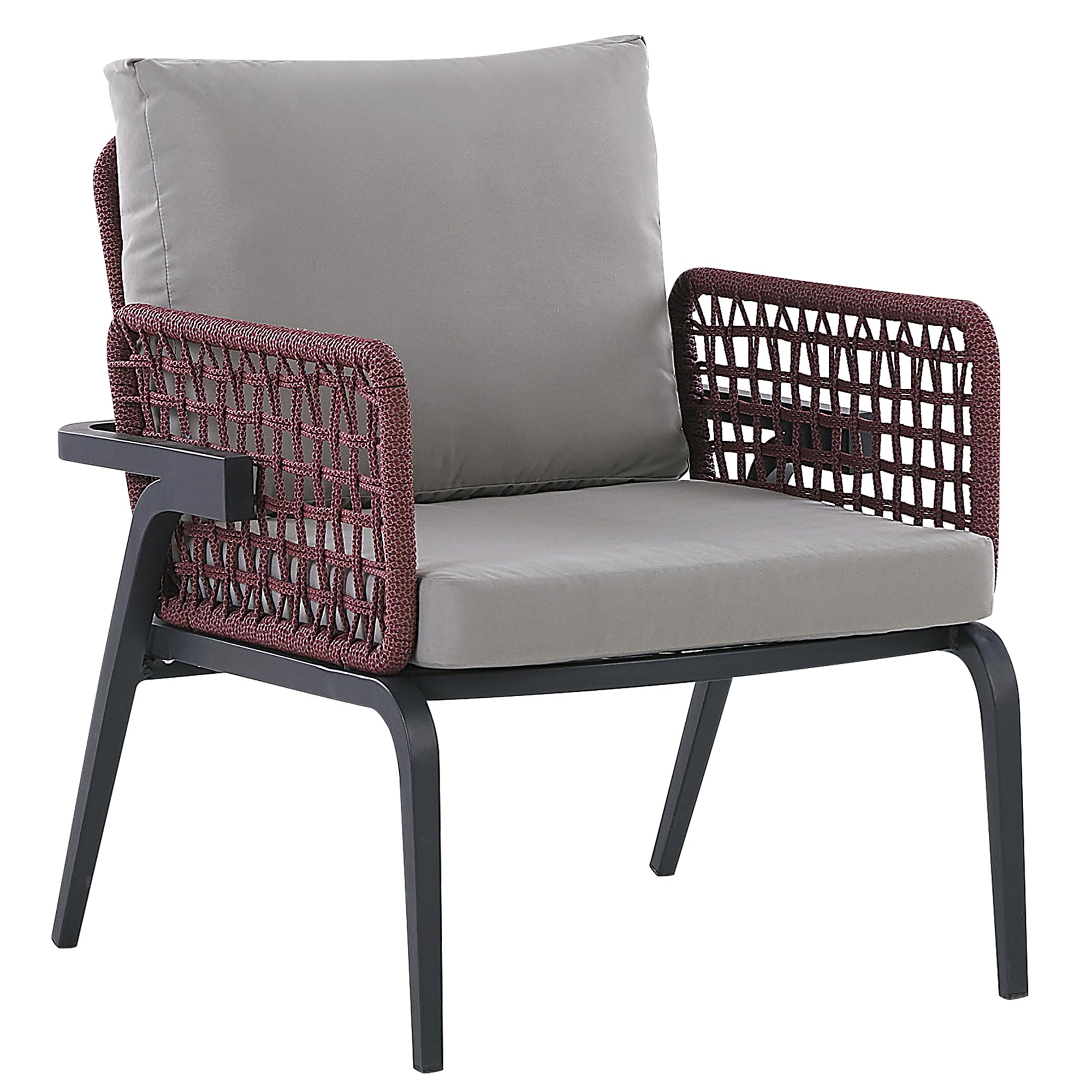 beliani-sciacca-loungeset-aluminium-4-sitzer-burgunderrot image 7