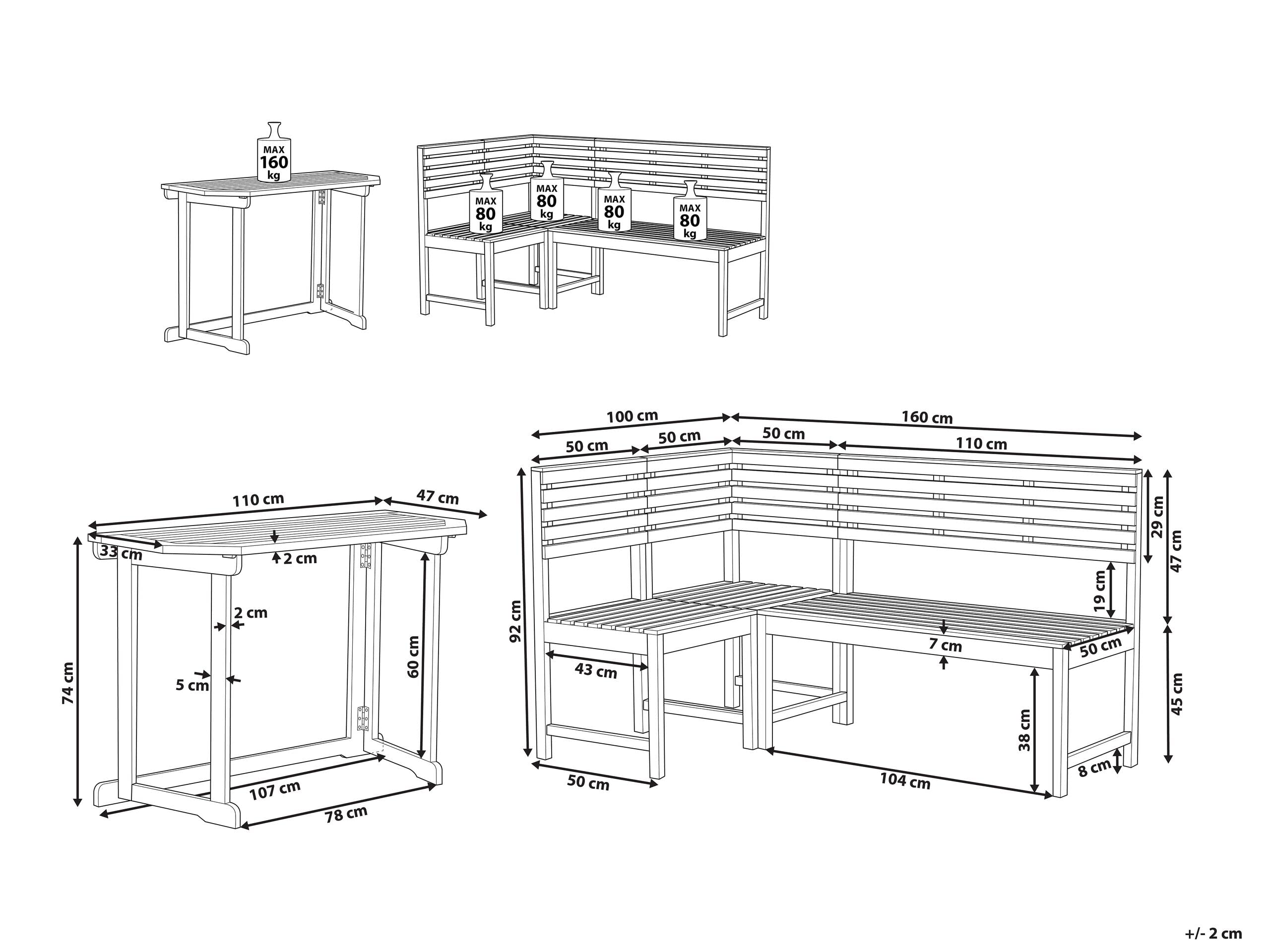 beliani-treia-garten-eckbank-akazienholz-4-teilig-klapptisch image 3