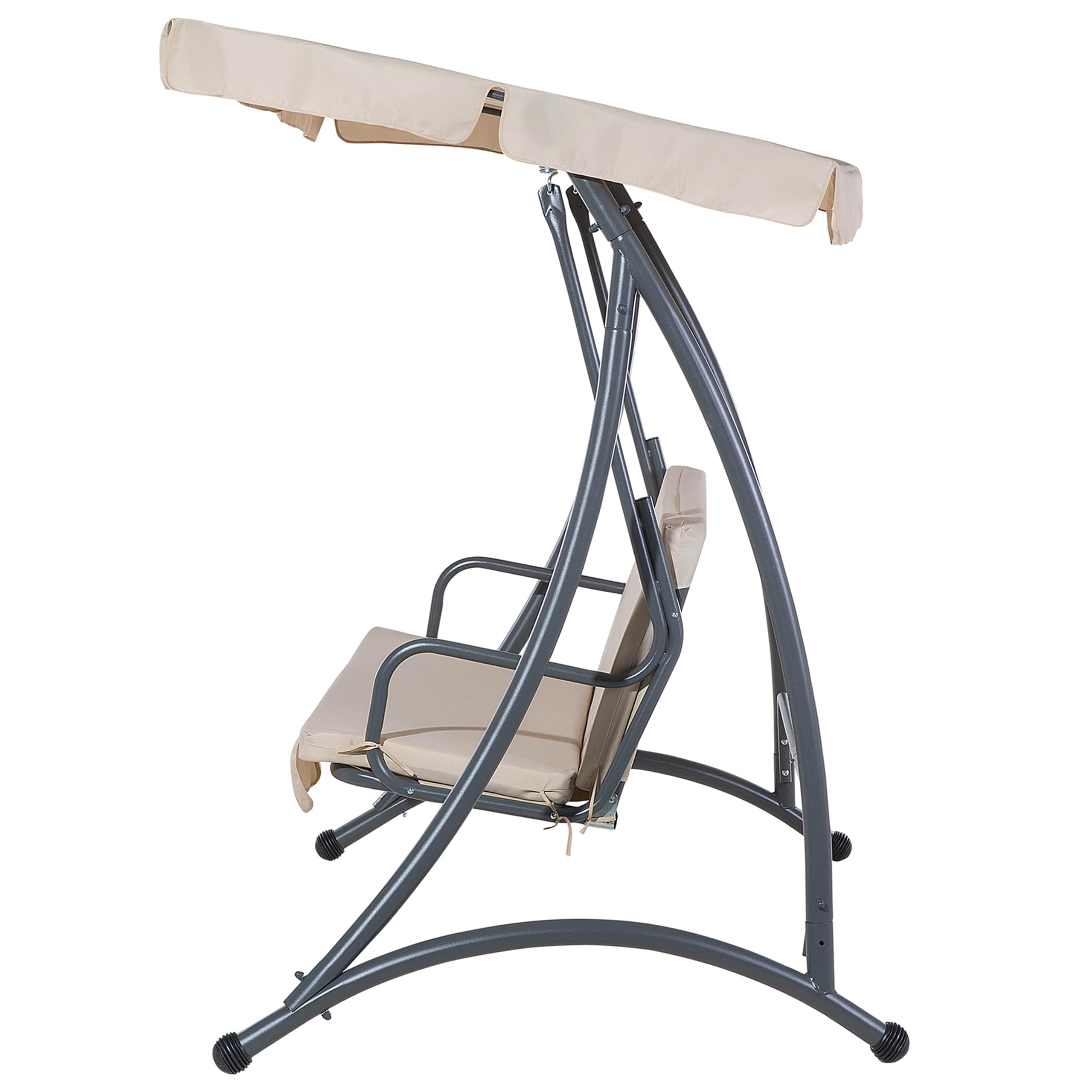 beliani-tempel-hollywoodschaukel-3-sitzer-beige-verstellbares-dach image 4