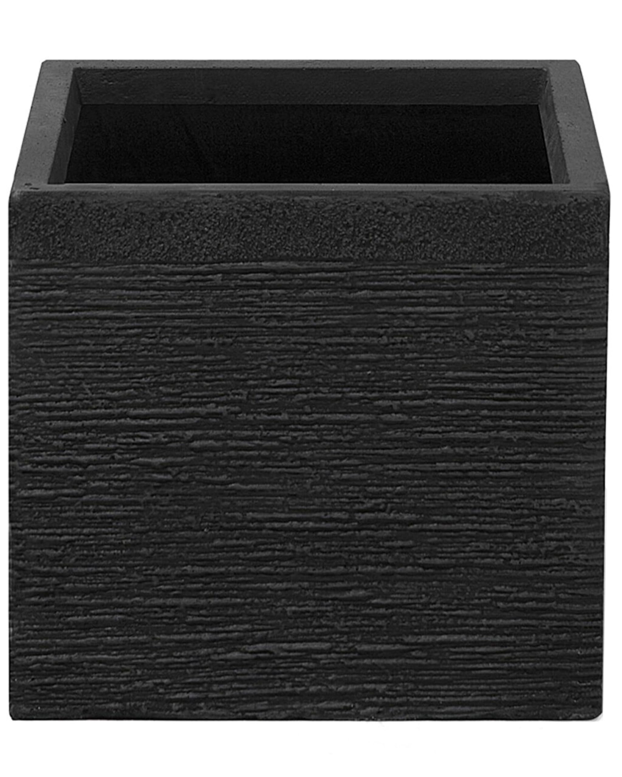 beliani-paros-blumentopf-schwarz-30-cm-bertopf image 1