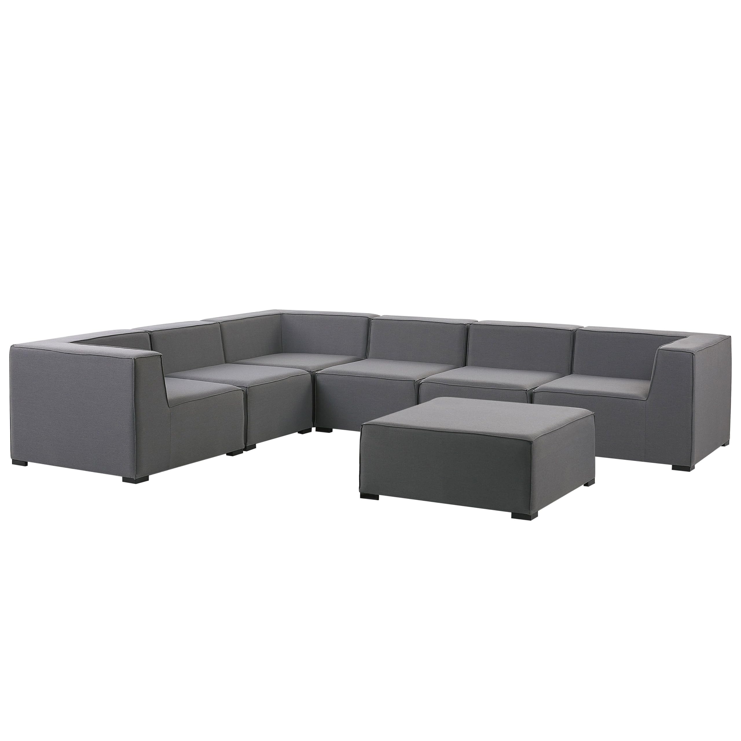 beliani-arezzo-lounge-set-7-teilig-grau-rechtsseitig-outdoor image 6