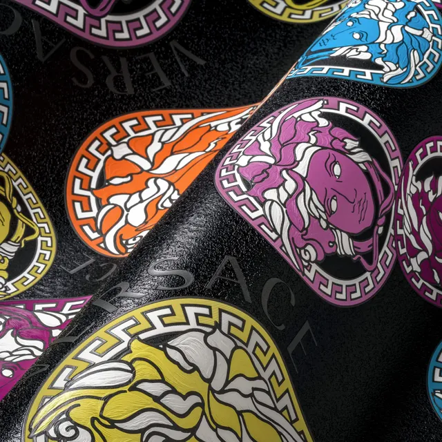 a-s-cr-ation-versace-386104-vliestapete-schwarz-bunt-logo-10-05x0-70m image 1