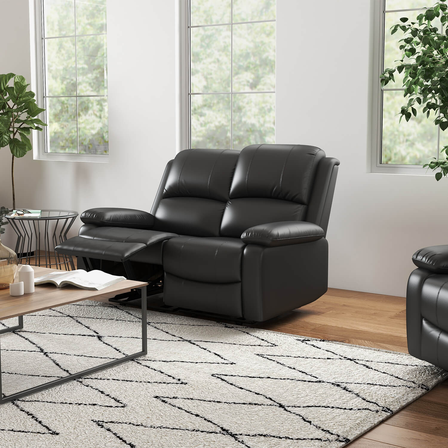 homall-recliner-chair-sessel-set-1-2-3-kunstleder-schwarz image 6