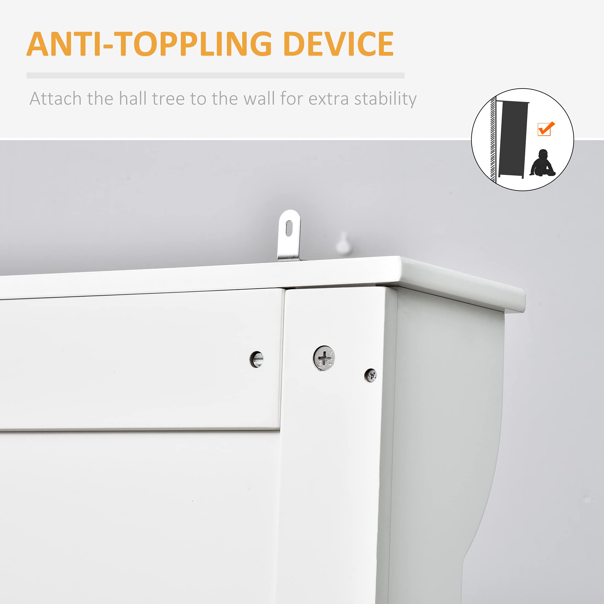 homall-shelf-garderobe-wei-181-cm-mit-sitzbank image 5