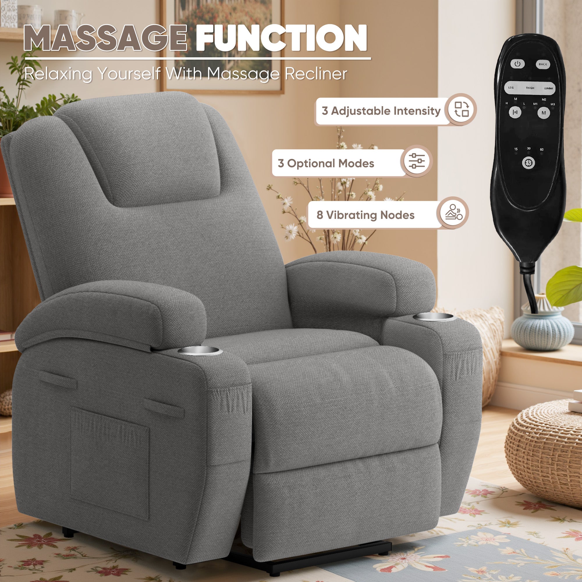 homall-recliner-chair-aufstehsessel-massage-beige-stoff image 4
